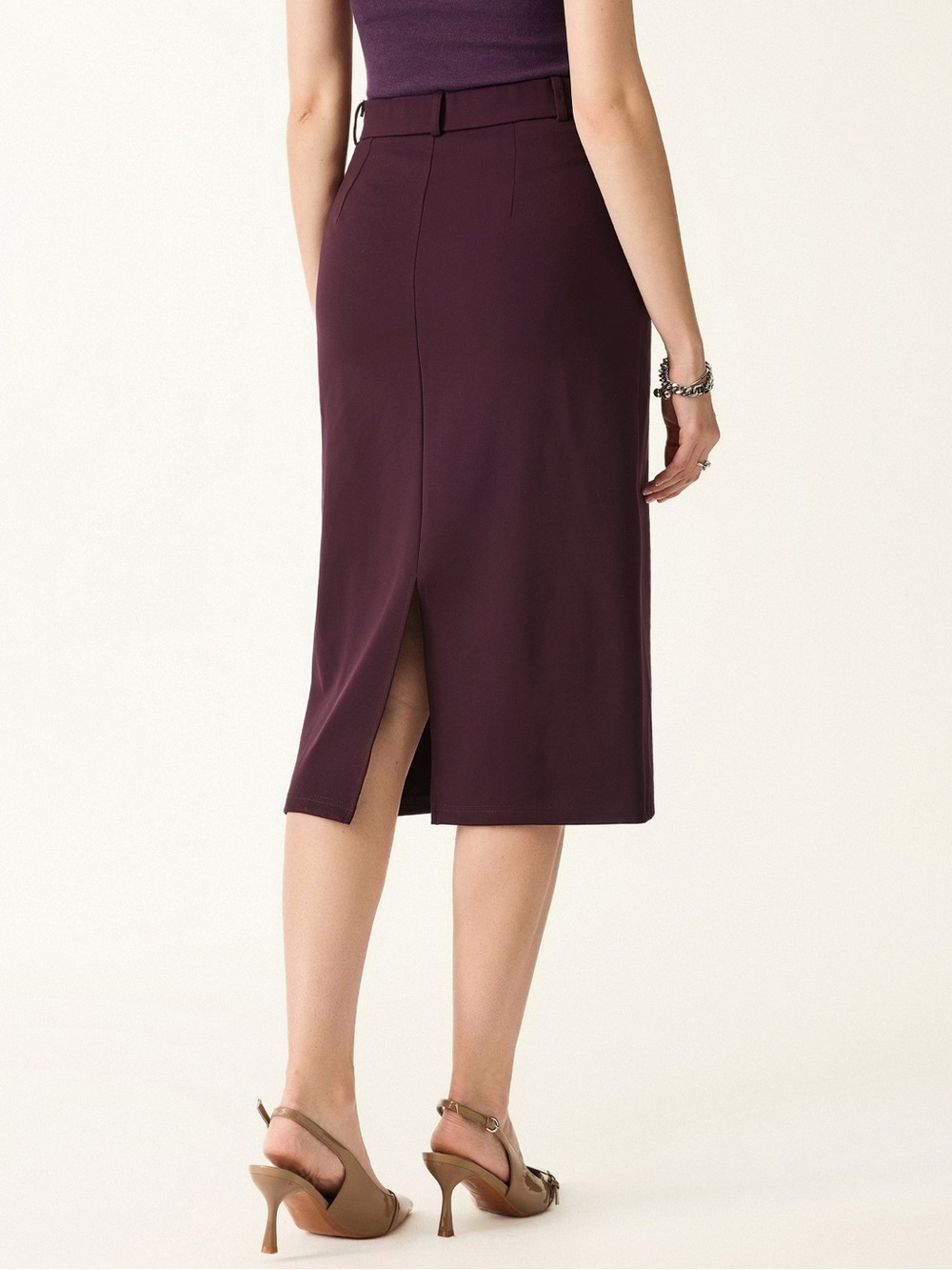 NWT OGL BURGUNDY PENCIL SKIRT
